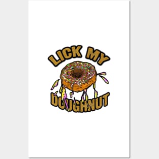 Lick My Doughnut Original Art Funny Sexy Cake Joke Posters and Art